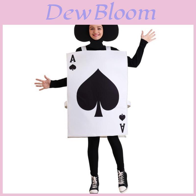 Halloween New Arrival Funny Cosplay Poker Jumpsuit Costume For Parties