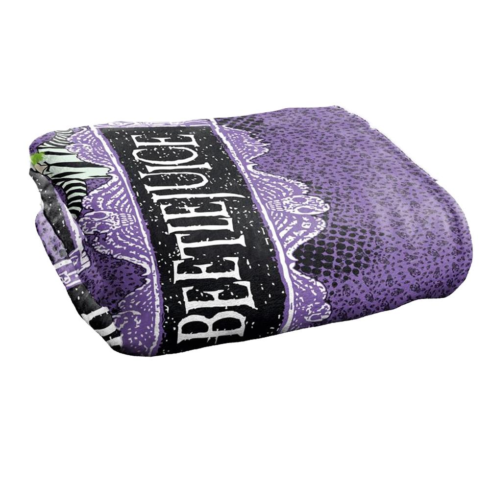Beetlejuice Silky Logo Supersoft Blanket