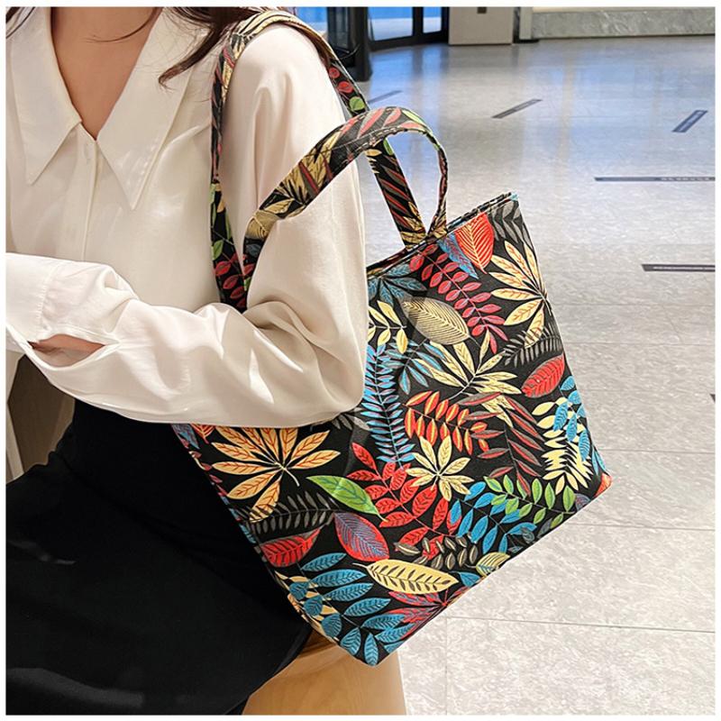 2025 Nouă Modă Stil Etnic Chinezesc Geantă de Umăr pentru Femei Geantă Tote din Pânză de Înaltă Calitate Doamnelor Capacitate Mare Simplă Imprimată Versatilă Clutch Genți de Mână