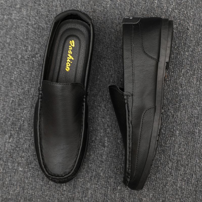 2024 New Genuine Leather Men Shoes Casual Luxury Brand Men Loafers Italian Moccasins Breathable Slip On Men Driving Shoes
