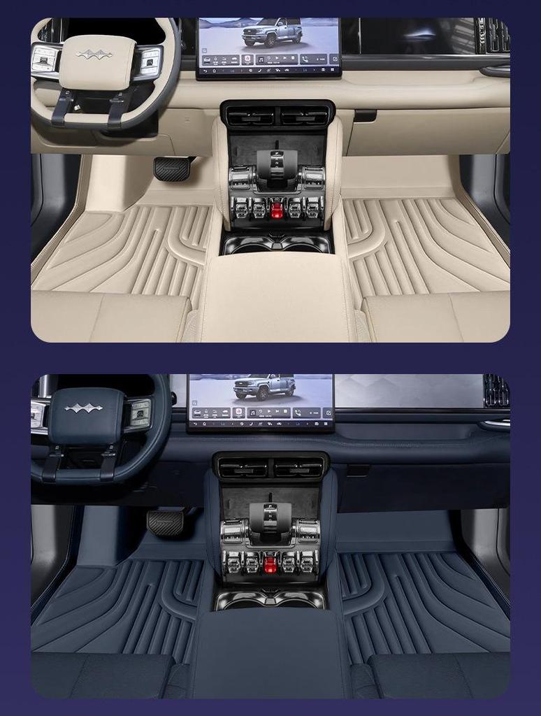 Eco-friendly Double-layer Floor Mats for Equation Leopard Titanium 5 Model Car Interior