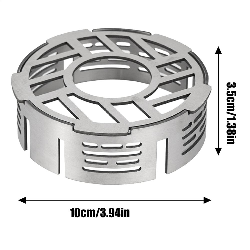 Camping Stove Windshield Grill Wind Screen Ring For Camp Stable Stainless Steel Picnic Cooker Stove Wind Screen For Camping