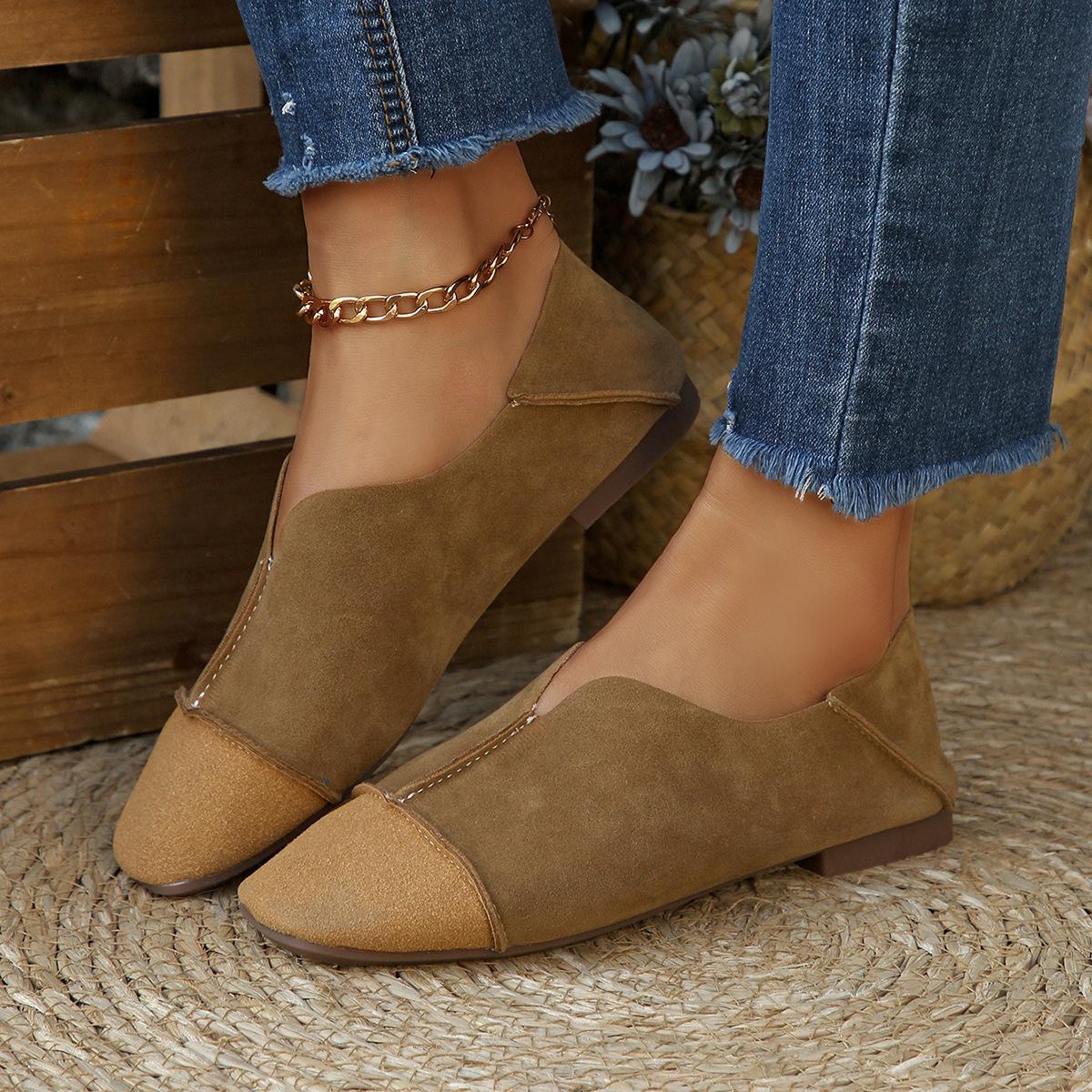 Retro Shoes - Single Shoes, Women s Shoes, Casual Shoes, Flat Shoes 36 светло-коричневого