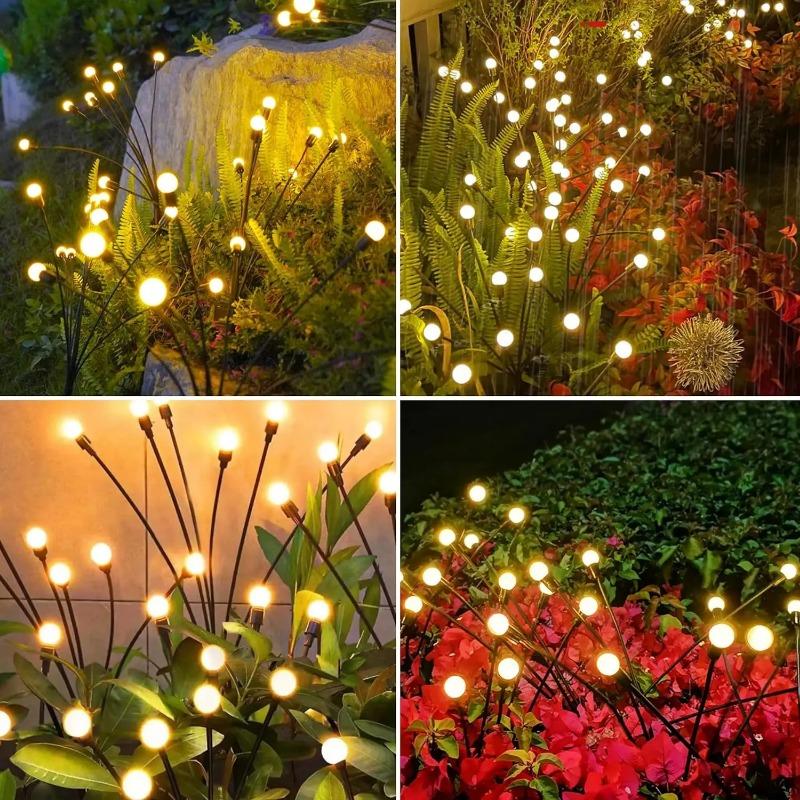 Outdoor Lights Solar Lawn Lamp Garden Lamp LED Wind-driven Firefly Ground Plug Lamp for Garden Lawn Landscape Holiday Light