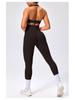European & American Halter Sports Bra & Seamless High-Elasticity Yoga Leggings Set