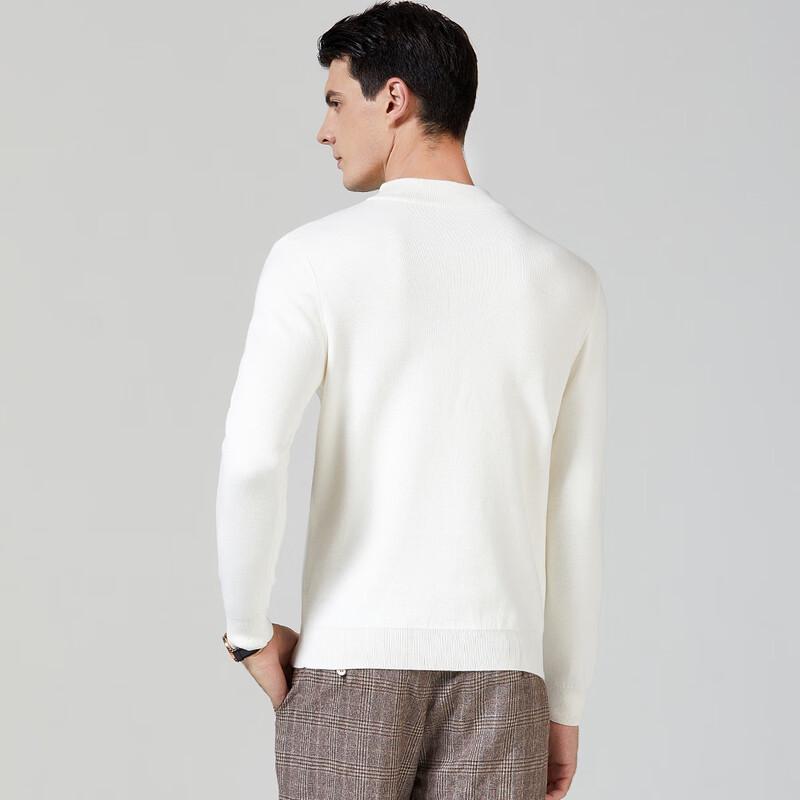 Antonio Men's Machine Washable Mock Neck Cotton Blend Sweater