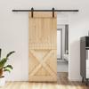VidaXL Sliding Door and Hardware Kit 85x210 Cm Solid Pine, Interior Door, Interior Barn Door 3203000