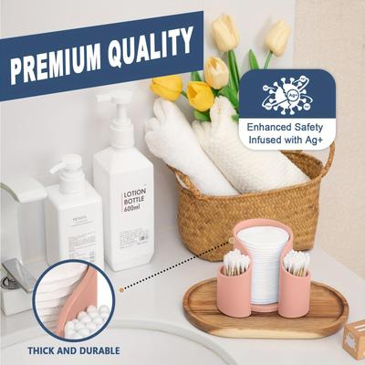 Suport pentru dischete de bumbac, pahare de baie, distribuitor pentru ață dentară, organizator de depozitare pentru dischete de bumbac, pahare de hârtie, ață dentară, baie