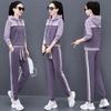 Trendy Women's Two-Piece Casual Suit: Spring/Autumn Hoodie & Long Pants Set
