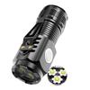 1 Set Plastic Three Eyed Mini Super Powerful Flashlights Rechargeable Torch Light Tactical Flashlights High Power Led Flashlight