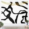 Stripes Wall Art Dark Black And White Tapestry For Kids Boys Girls Teens Room Decor Abstract Hanging Blanket Medium Geometric