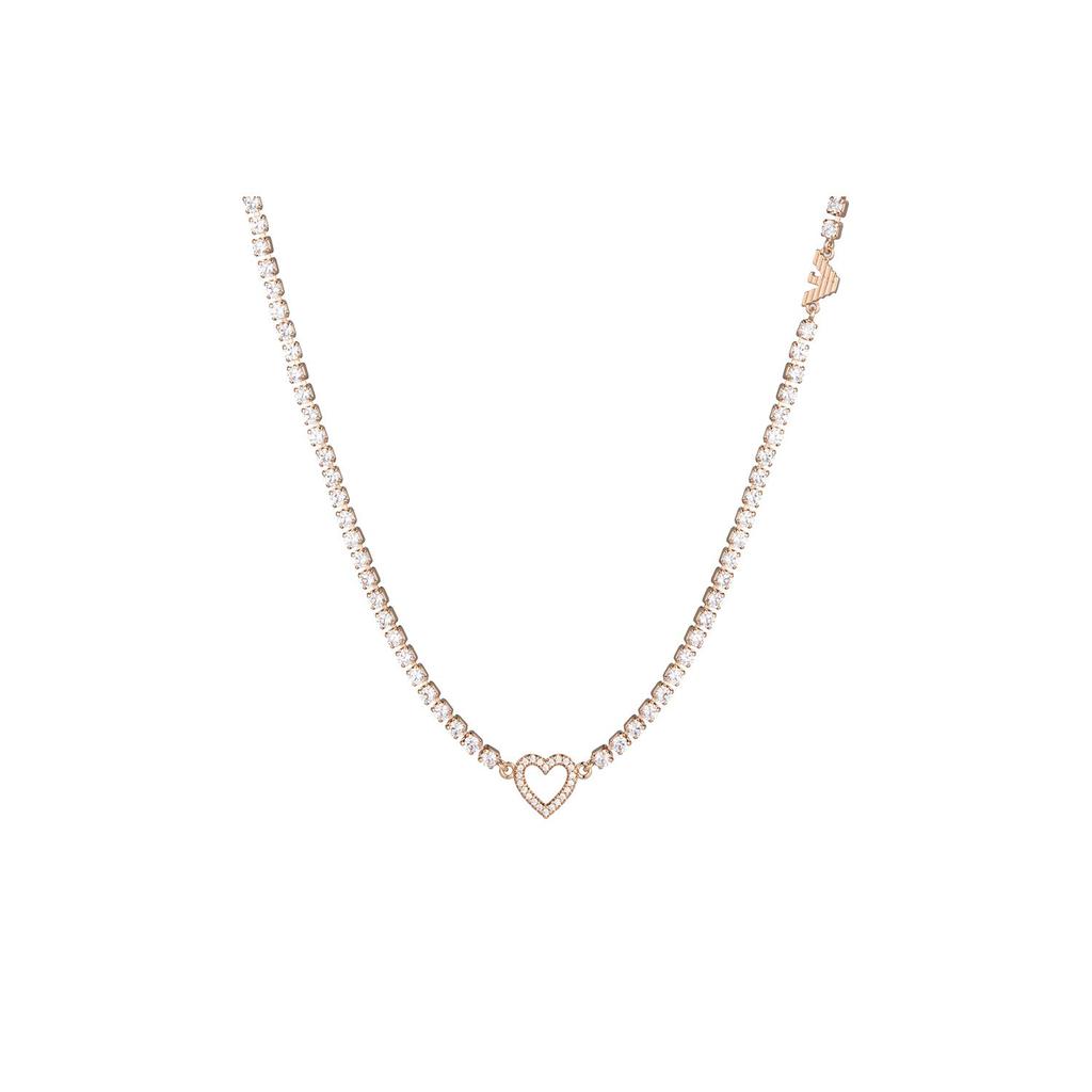 Emporio Armani Fashion Light Luxury Diamond Heart Pendant Necklace Women Necklace EGS2965221
