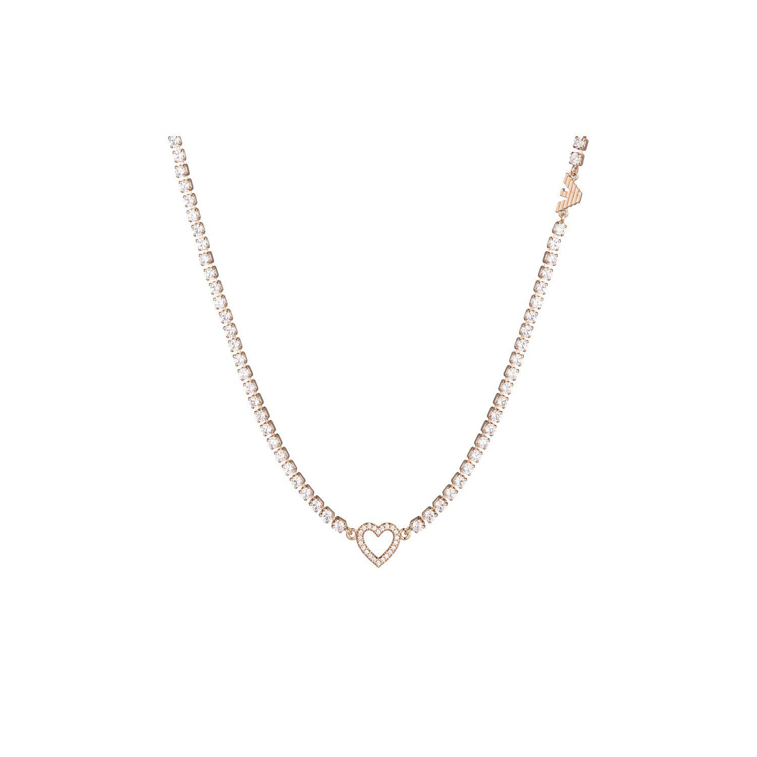 Emporio Armani Fashion Light Luxury Diamond Heart Pendant Necklace Women necklace EGS2965221 Basic Packaging-Box