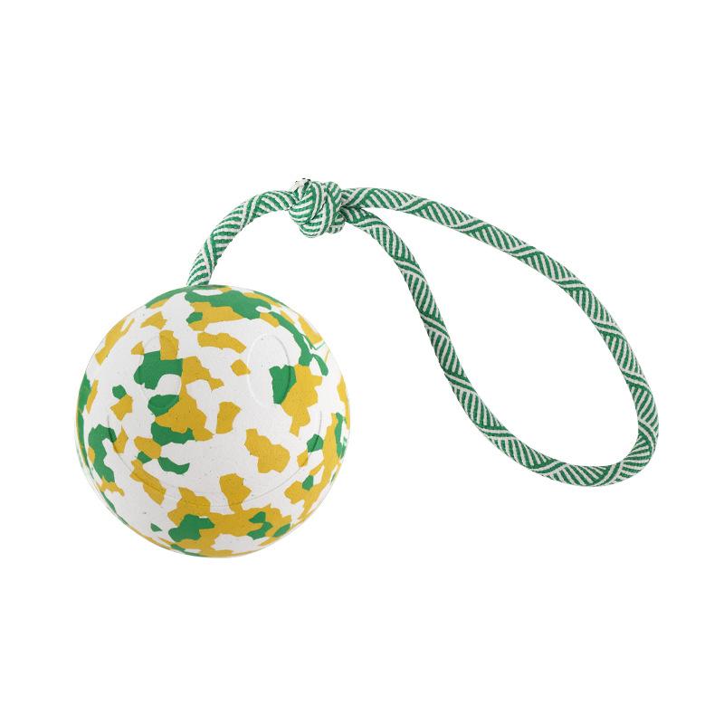 

Colorful Interactive Pet Toy Balls, Bio-based Degradable Small Dog and Large Dog Elastic Balls White green yellow-small