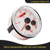 Waterproof Car Boat Universal 85mm GPS Speedometer Odometer with Fuel Level Tachometer Water Temp Oil Pressure Red Backlight