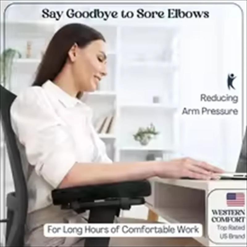 Memory Foam Chair Armrest Cushion Thickened Elbow Booster Pad Ergonomic Gaming Office Computer Seat Wrist Support Pillow