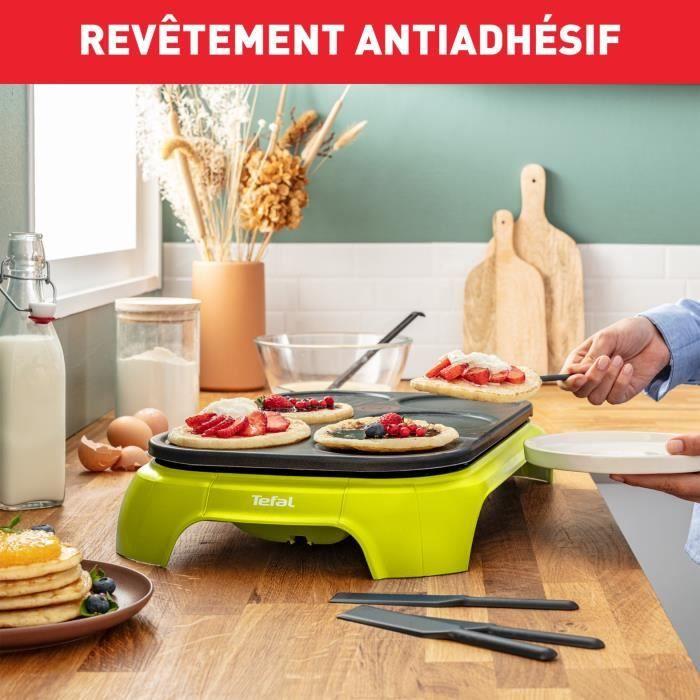 Crêpière - tefal - colormania - 6 empreintes - 1000 w - vert