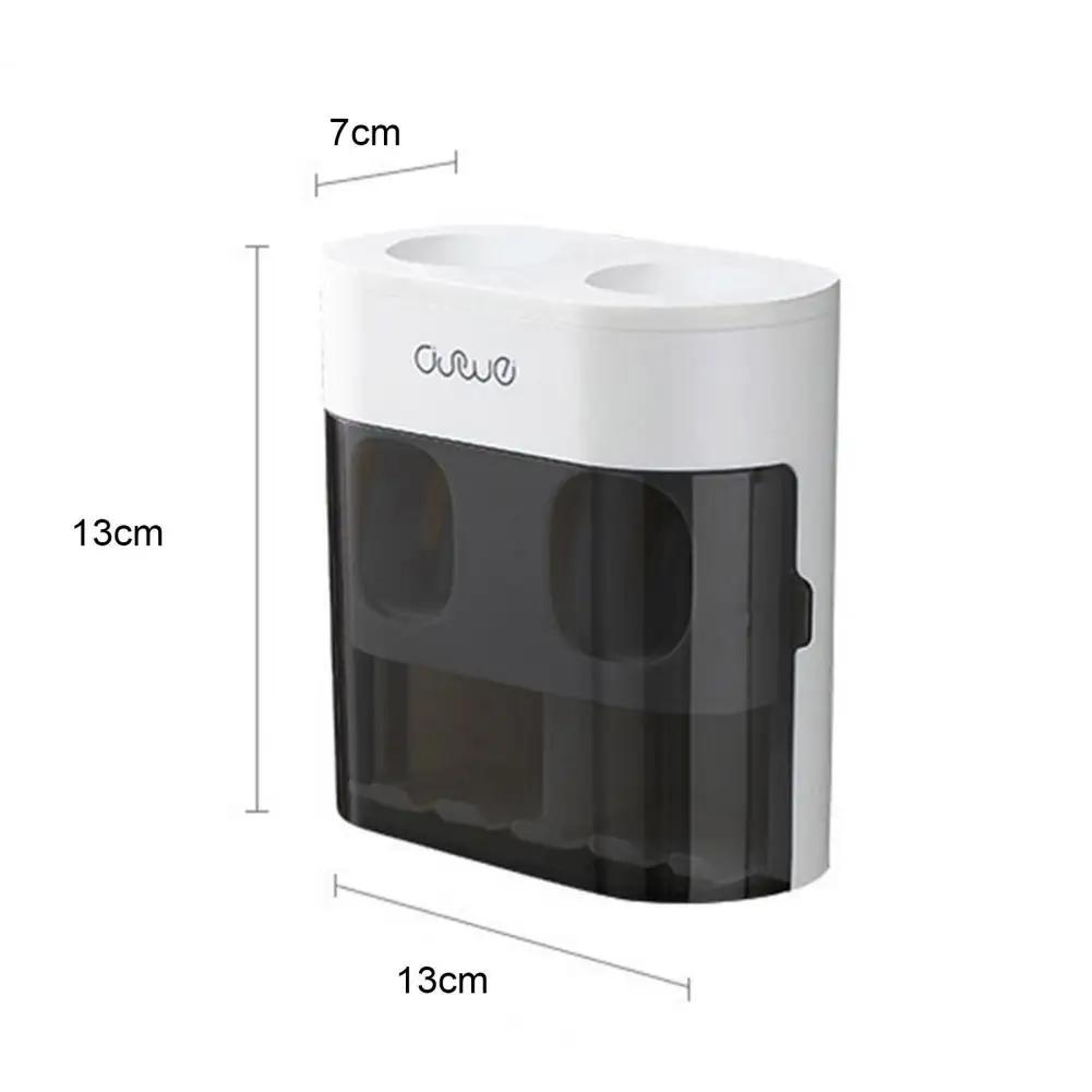 

Подставка для зубной пасты Экструдер Без отверстий Настенный Двойная позиция Держатель для зубных щеток Выдавливание зубной пасты Подвесной Аксессуар для ванной комнаты белый