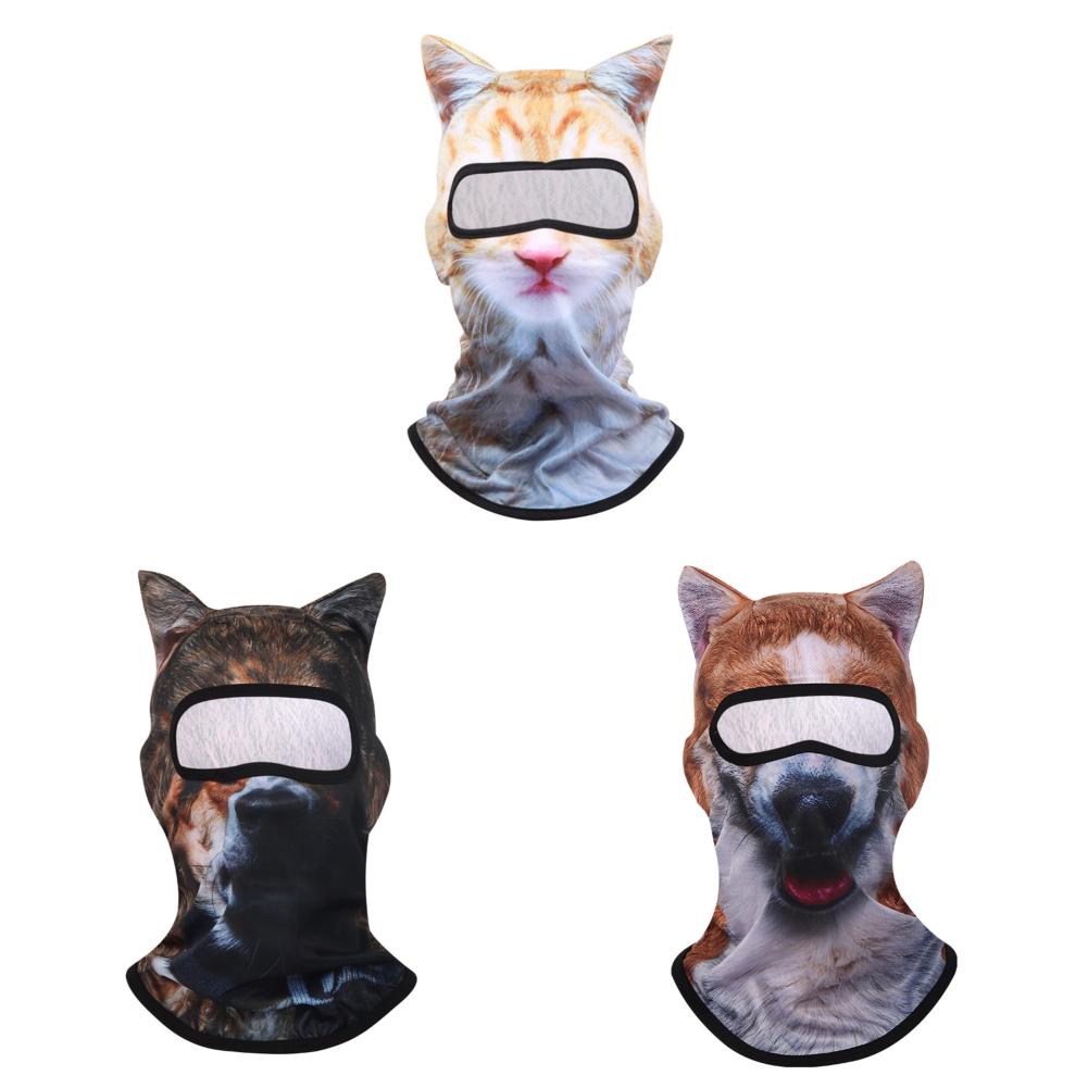 5/1 Stück 3D Stehohren Tier Sturmhaube Gesichtsmaske für Musikfestivals Raves Ski Cosplay Party Outdoor Sonnenschutz Sturmhaube Hut