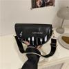 New piano keys trendy shoulder bag casual versatile temperament saddle bag niche design messenger bag