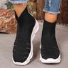 Female Shoes on Sale 2024 New Elastic Fabric Women Vulcanize Shoes Autumn Breathable Mesh Solid Casual Short Barrel Socks Boots