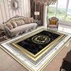 Golden Border Luxury Carpet Soft Foldable Large Rugs for Living Room Easy Clean Non-slip Mat Kids Safe