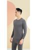 Męski Młodzieżowy Zestaw Bielizny Termicznej z Lyocellu z Okrągłym Dekoltem, Bez Podszewki, Cienki, Jesień/Zima
