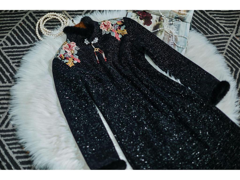2024 Winter Elegantes Rotes Cheongsam Toastkleid: Bequeme, modische Brautmode im chinesischen Stil