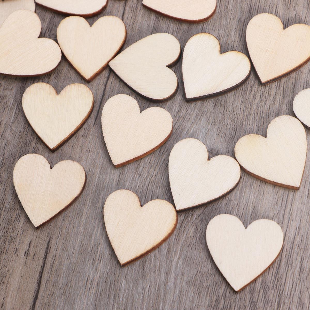 

50Pcs Natural Wood Color Wooden Heart Slices 40Mm Smooth Sanded Both Sides for DIY Crafts Scrapbooking Embellishments Decoupage 2X2X0.3CM