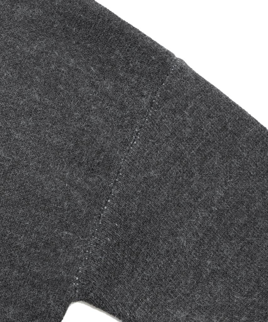 TRILLION Hairy Graphic Logo Oversized Jacquard Knit (Charcoal)