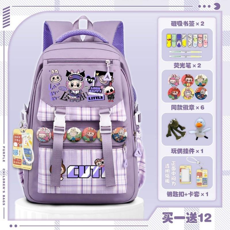 School bag, elementary school students, middle school students, grades 1 to 6, lightweight large-capacity backpack girls