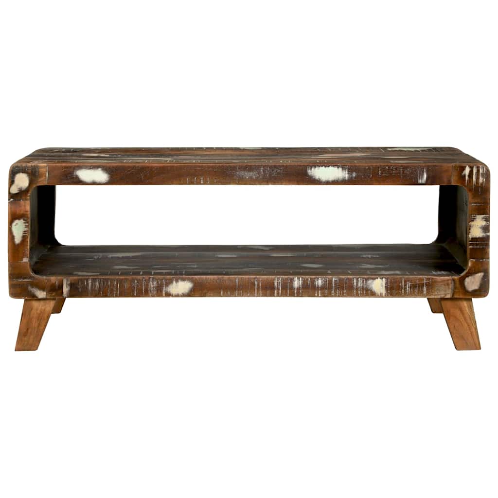 Coffee Table 90 X 50 X 35 Cm Solid Upcycled Wood