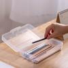 Transparent Pencil Box Hard Plastic Pencil Case Crayon Pen Box Sketch Pencil Case Stacking Office Supplies Organizer Box