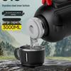 Large Capacity Stainless Steel Insulated Thermos for Outdoor & Car Use - Short, Fat Design for Hot Water, Tea Brewing, and Household Use