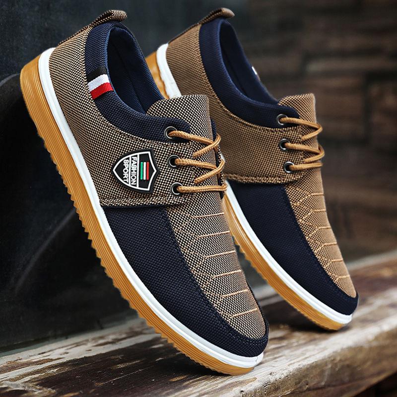 

Кеды мужские летние дышащие мужские туфли новая повседневная обувь мужская низкие кеды рабочая обувь универсальная тканевая обувь мужская 44 [Default shoe box]