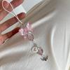Blumen-Schleifenknoten Gekreuzter Anhänger Lanyard Liebesherz Perle Cartoon Zubehör