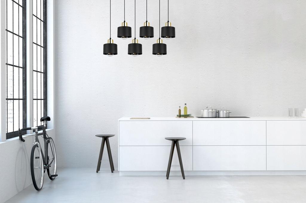 MODERN CEILING HANGING LAMP BLACK LED LAMP