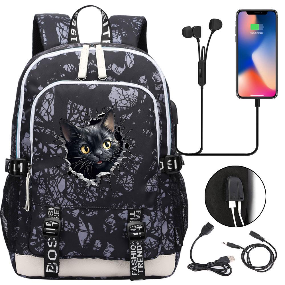 Kawaii dzīvnieks kaķis pusaudžu USB portu