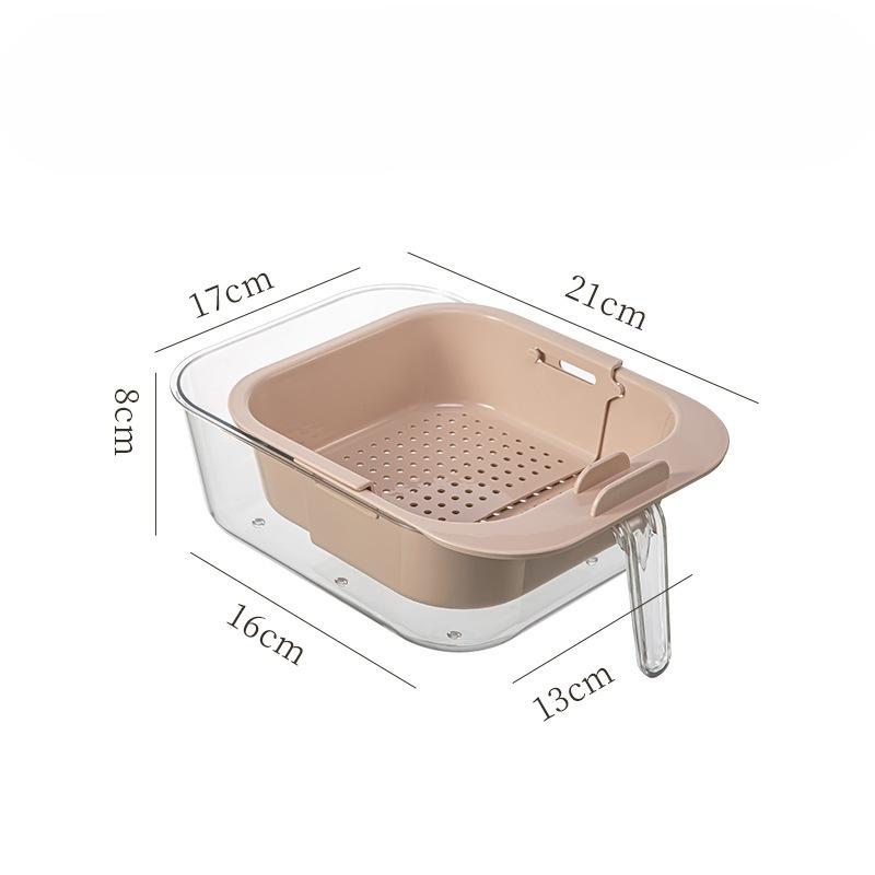 

Double-layer Snack Box Fruit Tray Living Room Candy Box Drain Basket Household Fruit Tray Lazy People Eat Melon Seed Storage Tray .