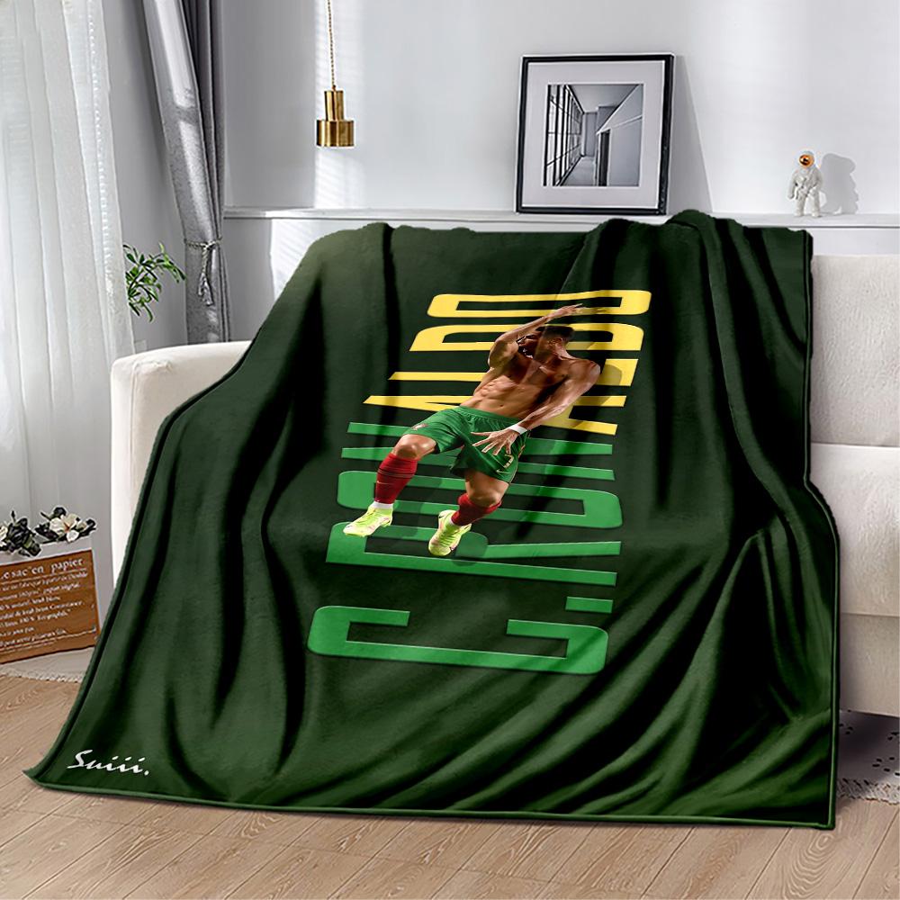 Ronaldo's Legacy Football Blanket Soft & Cozy Perfect for Sofa Chair Office for All Occasions Warmthful Decor