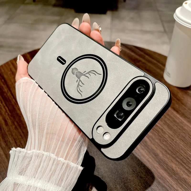 Premium Vintage PU Leather Protective Case for Google Pixel 10 9 8 7 Pro XL 9A 8A 7A Shockproof Magnetic Wireless Charging Cover