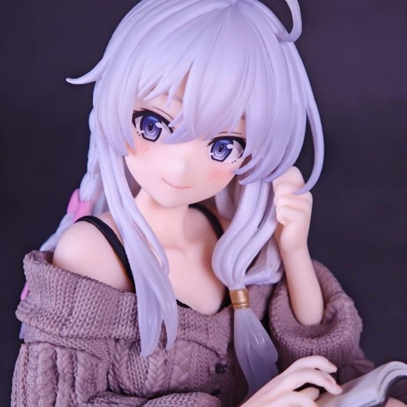 1pc Devil's Journey Sweater Elaine Hand made Cartoon anime Beautiful Girl Chassis Desktop Decoration Model Gift