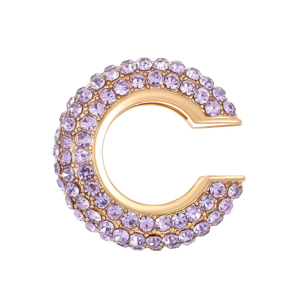 European & American Popular C-shaped Rhinestone Ear Cuff Earrings, No Piercing Needed for Women