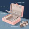 Large Capacity Travel Jewelry Storage Box Double Layered Buttoned Jewelry Organizer Portable Jewelry Storage Box Home Decoration