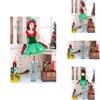 Premium Quality Women's Fashion Sexy Green Christmas Cosplay Elf Costume Dress Set