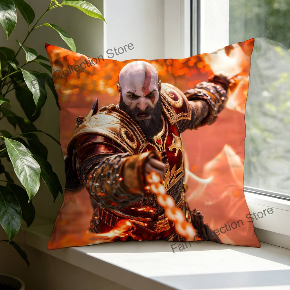 GGod of WWar Pillow Case Plush Pillow Cases Home Decoration Pillow Cover for Sofa Bed Chair Living Room