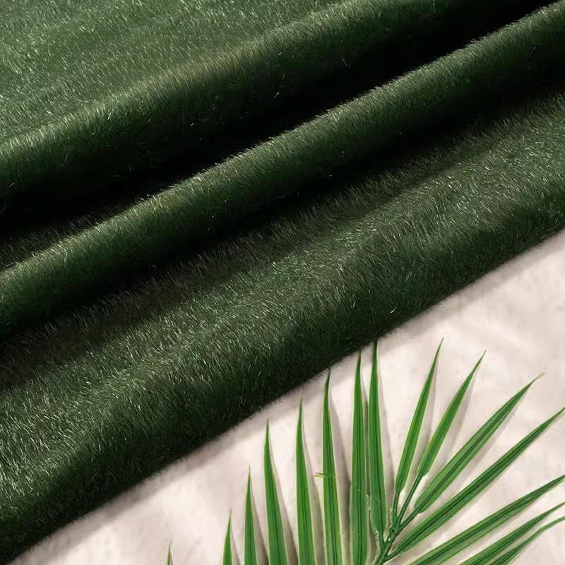 Plain Color Super Thick Faux Mink Fur Fabric Horsehair Flocking Plush Fabric DIY Sewing Sofa Clothing Luggage Shoes Toys Fabric
