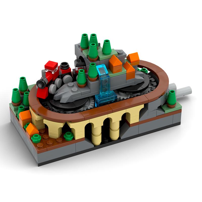 Hand-Crank Movable Railway Track Train for Kids - Alps Theme Bagged with Instruction Manual