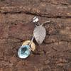Oval Sky Blue Topaz Stone 925 Sterling Silver Daughter Gift Artisan New Pendant PP-55-14