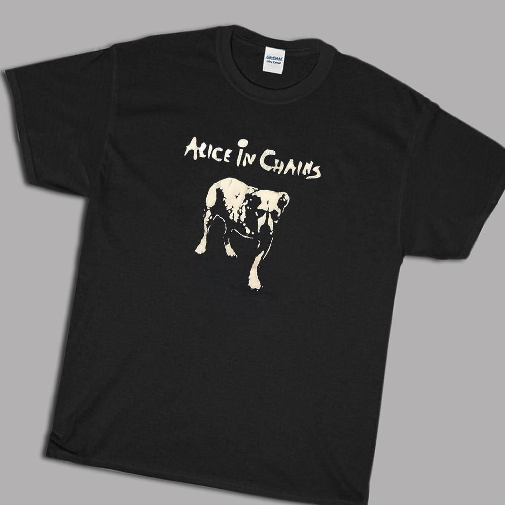Vintage 90s Alice In Chains T Shirt S-2XL Self Titled 3 Legged Dog Black Unisex T-Shirt XXL